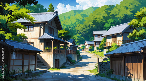 anime Japanese village