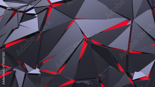 Abstract Polygonal Red Light Background Art Backgrounds 3D Illustration Volume-4 (ID: 790087002)