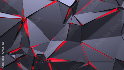 Abstract Polygonal Red Light Background Art Backgrounds 3D Illustration Volume-1 photo