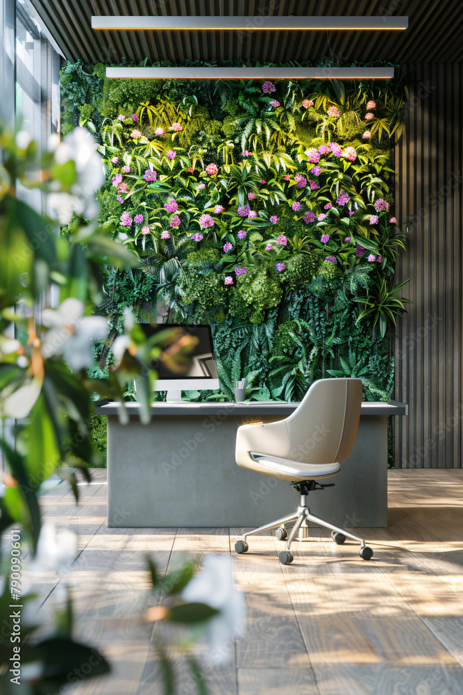 Modern Blooms: Botanical Office Oasis