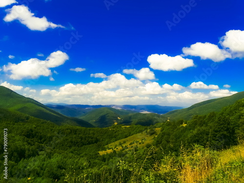 landscape with mountains and sky