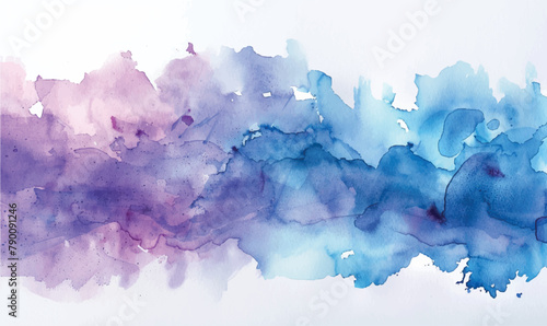 watercolor background abstract with splashes, blue violet