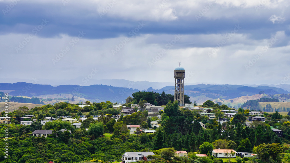 Fototapeta premium Whanganui Bastia Hill Water Tower, Whanganui, New Zealand