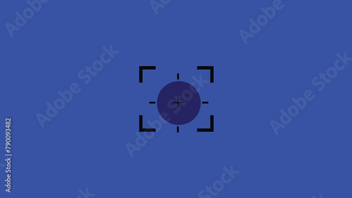 Abstract Focus vector icon with auto zoom,simple camera target icon.