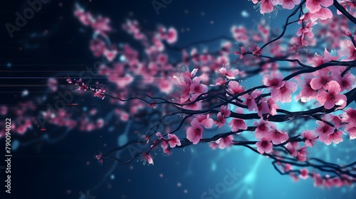 Cyber spring background  copy space for text