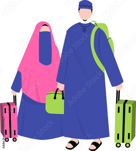 Muslim travel. Homecoming for Eid Al fitr. Eid Al fitr activity. 