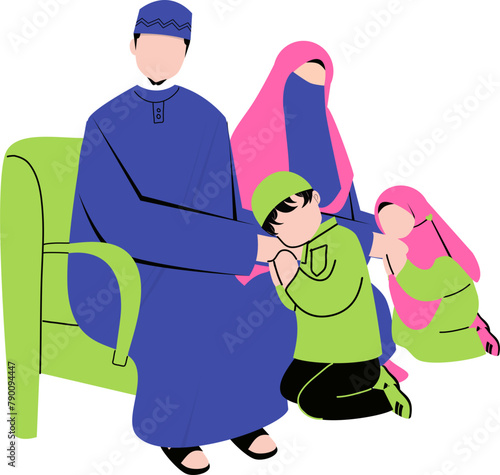 Muslim travel. Homecoming for Eid Al fitr. Eid Al fitr activity. 