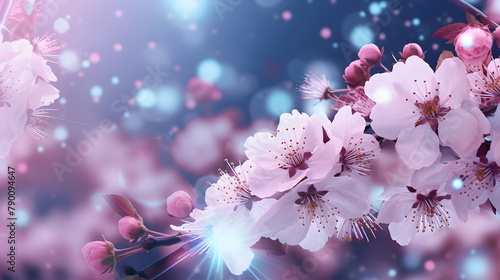 Cyber spring background, copy space for text