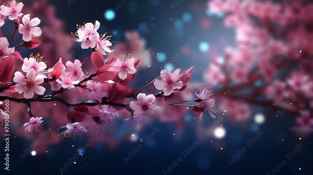 Cyber spring background, copy space for text