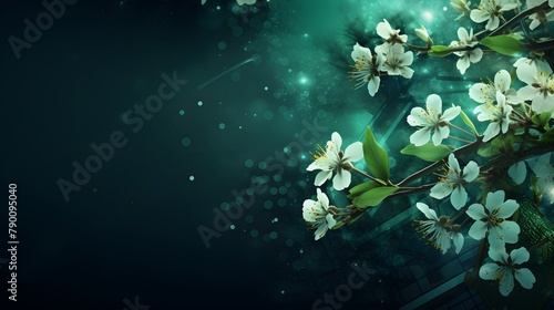 Cyber spring background, copy space for text © Gary