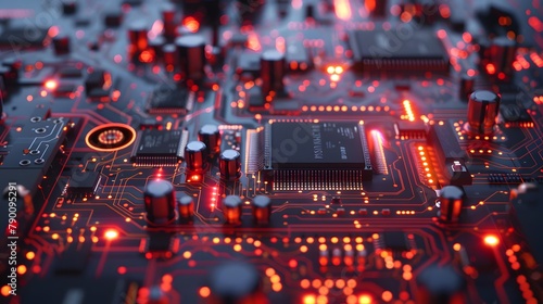 precision engineering of a circuit board, portrayed in full ultra HD high resolution, capturing the elegance of its design with cinematic photography.