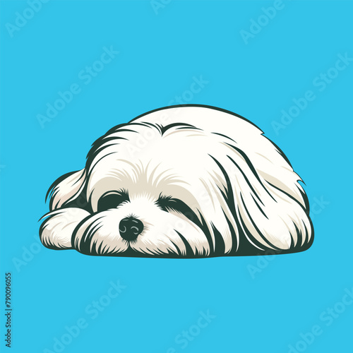 Maltese Dog Nope vector illustration