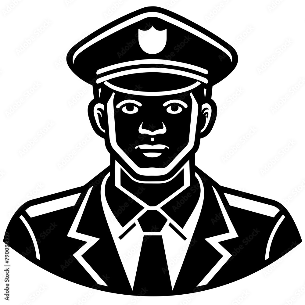 Police Officer Icon vector silhouette Police Officer Icon vector silhouette
