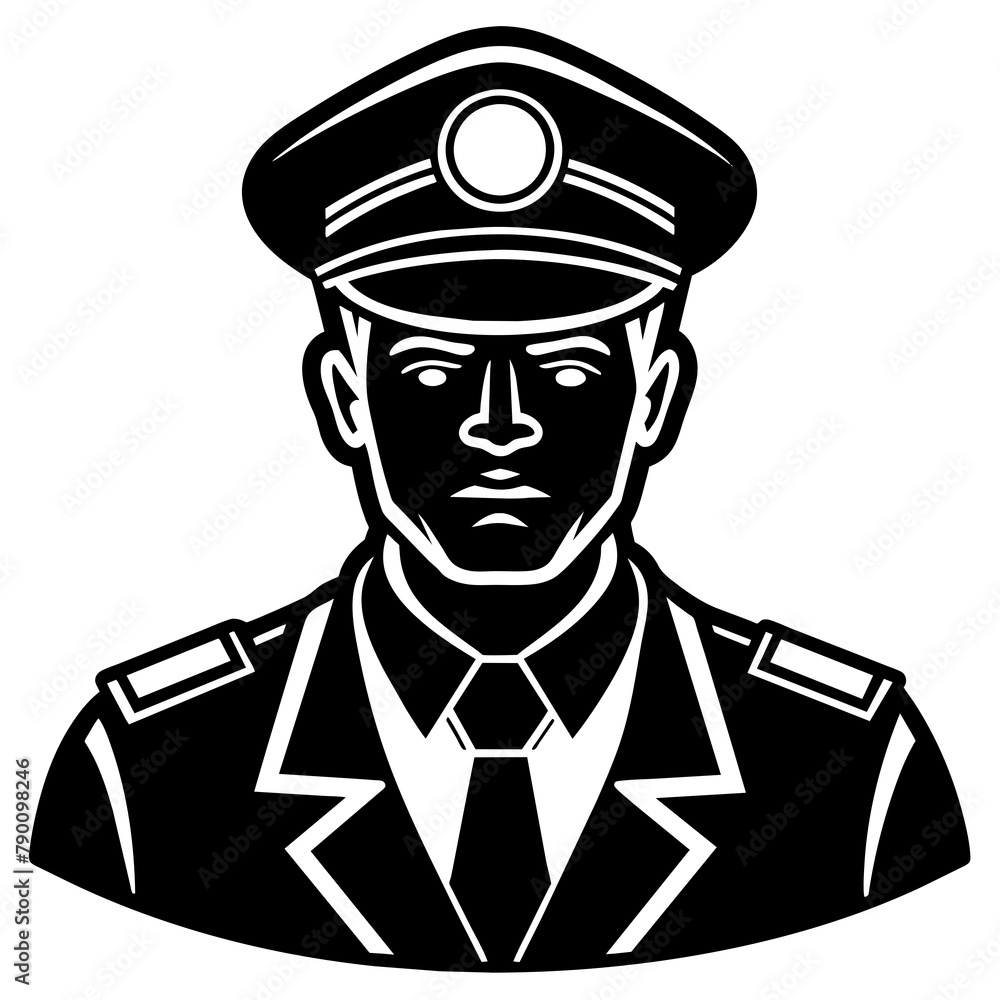 Police Officer Icon vector silhouette Police Officer Icon vector silhouette