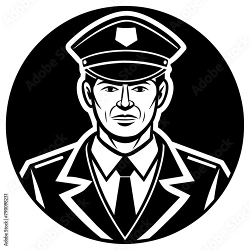 Police Officer Icon vector silhouette 