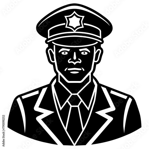 Police Officer Icon vector silhouette 