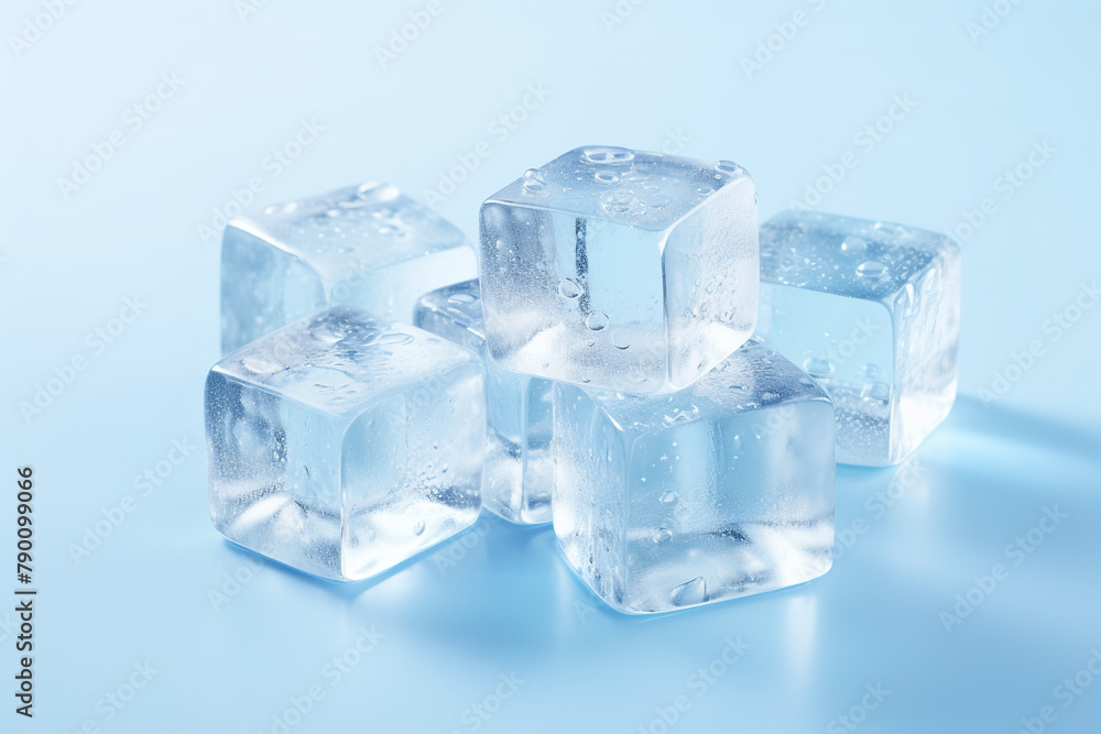 Illustration of crystal clear ice cubes Illustration of crystal clear ice cubes