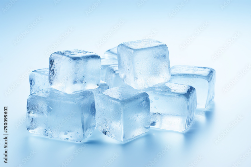 Illustration of crystal clear ice cubes Illustration of crystal clear ice cubes