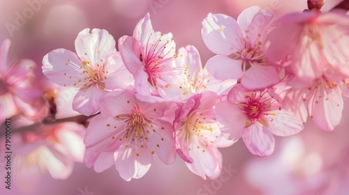 Cherry blossoms up close during spring
