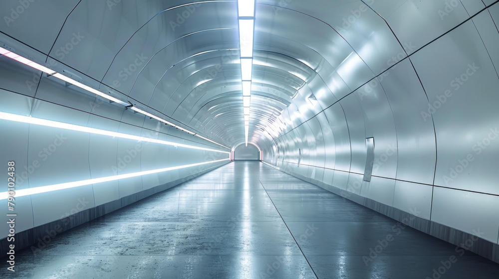 Innovative advertising opportunities in a futuristic underground tunnel
