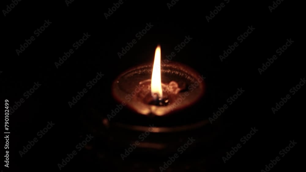 Candle light in the dark in church Candle light in the dark in church
