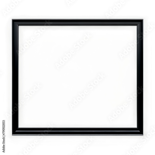 A sleek black gallery frame with a wide border Transparent Background Images 