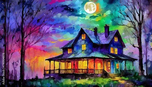 The colourful Mansion © AI-Art-Ibis