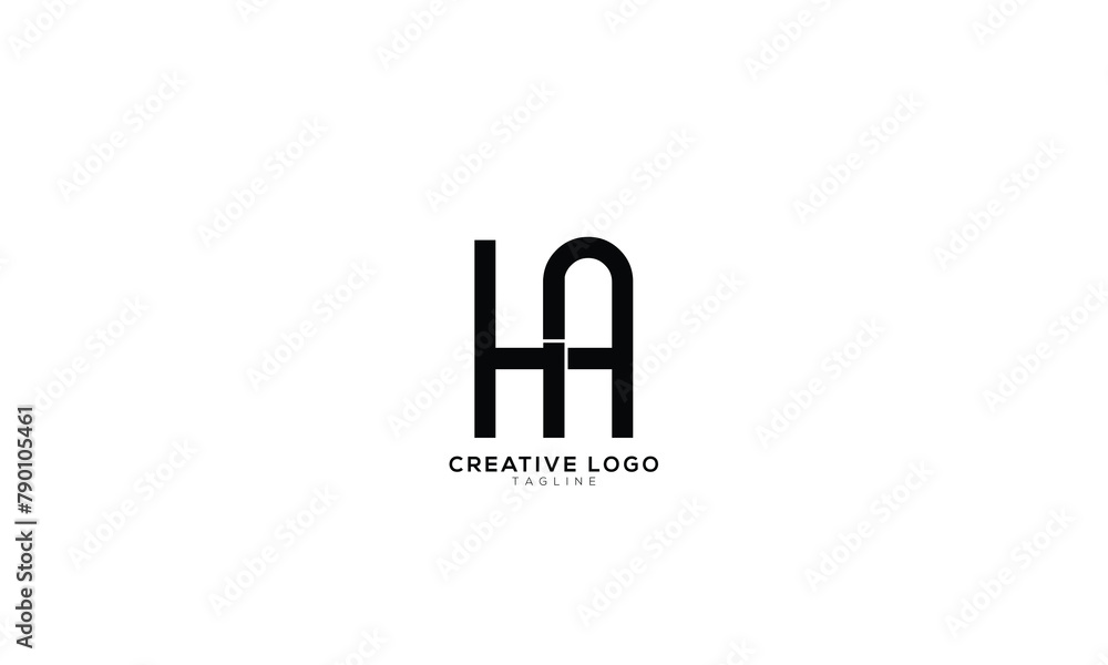 HA AH Abstract initial monogram letter alphabet logo design HA AH Abstract initial monogram letter alphabet logo design