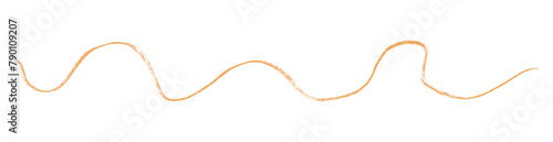 orange pencil strokes isolated on transparent background