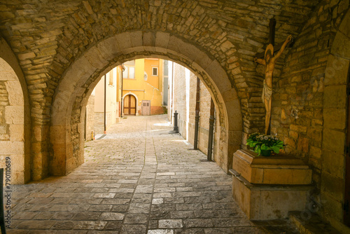 A street in Roseto Valfortore, a medieval village in the province of Foggia in Italy. © Giambattista