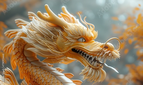 Dragon head illustration © Saad