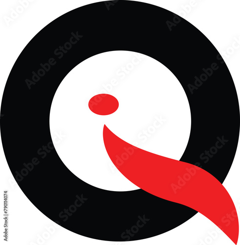 Qi logo icon and  IQ logo design