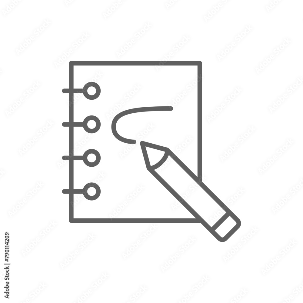 Brand strategy icon. Simple outline style. Commercial, company data sheet or notebook paper, business planning development concept. Thin line symbol. Vector illustration isolated. Editable stroke. Brand strategy icon. Simple outline style. Commercial, company data sheet or notebook paper, business planning development concept. Thin line symbol. Vector illustration isolated. Editable stroke.