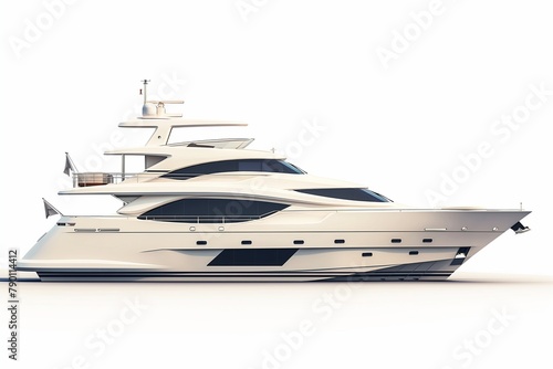 Yacht isolated on a white background © Anna Baranova