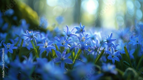 Wallpaper Mural Blue Spring Flowers Glade Chionodoxa Blue Giant Torontodigital.ca