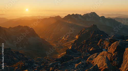 Sunrise Majesty Over Rugged Peaks