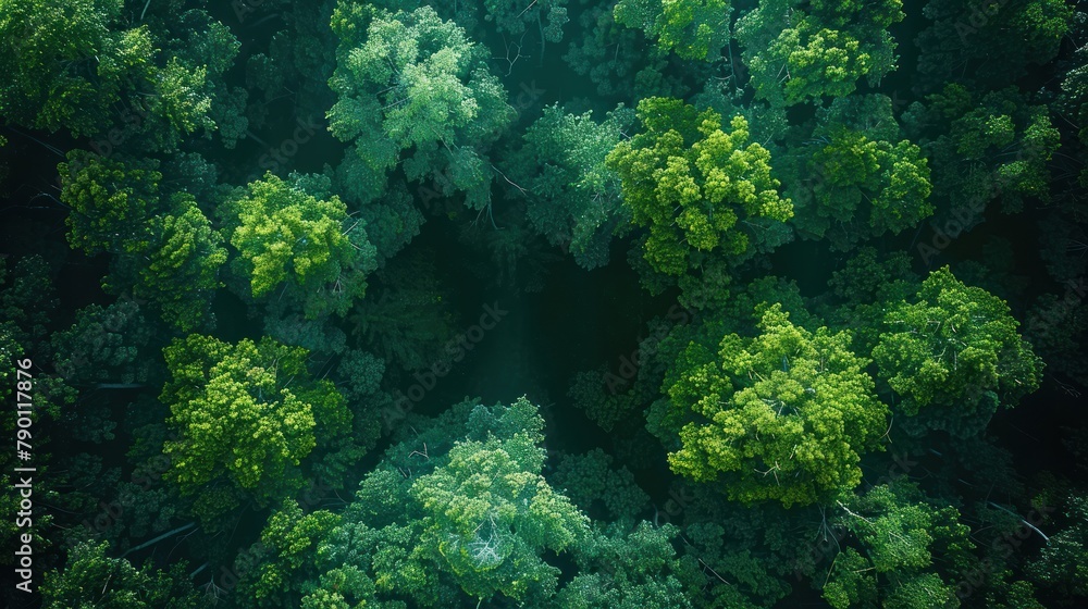 Aerial top view forest tre Aerial top view forest tre