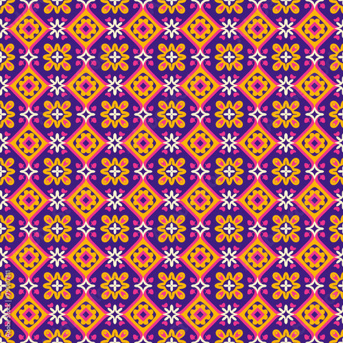 Singapore Peranakan seamless pattern, seamless tile, peranakan inspired, auspicious, colorful background, Peranakan culture, Nyonya motifs, Nyonya pattern for gift paper, card, textile, and product de