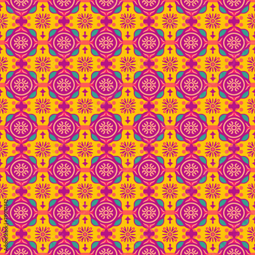 Singapore Peranakan seamless pattern, seamless tile, peranakan inspired, auspicious, colorful background, Peranakan culture, Nyonya motifs, Nyonya pattern for gift paper, card, textile, and product de