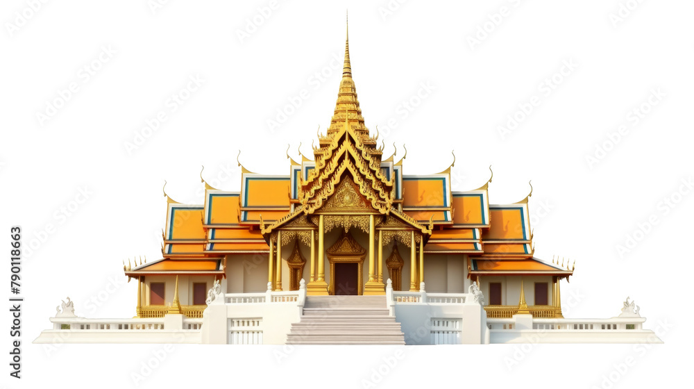 Fototapeta premium thai temple isolated on white