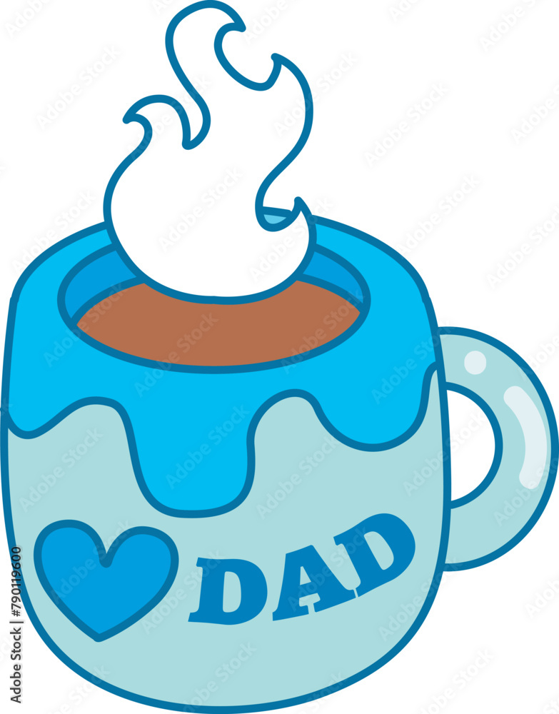Holiday honoring father. Father's Day celebration icon. Colorful Happy Father's Day elements. Holiday honoring father. Father's Day celebration icon. Colorful Happy Father's Day elements.