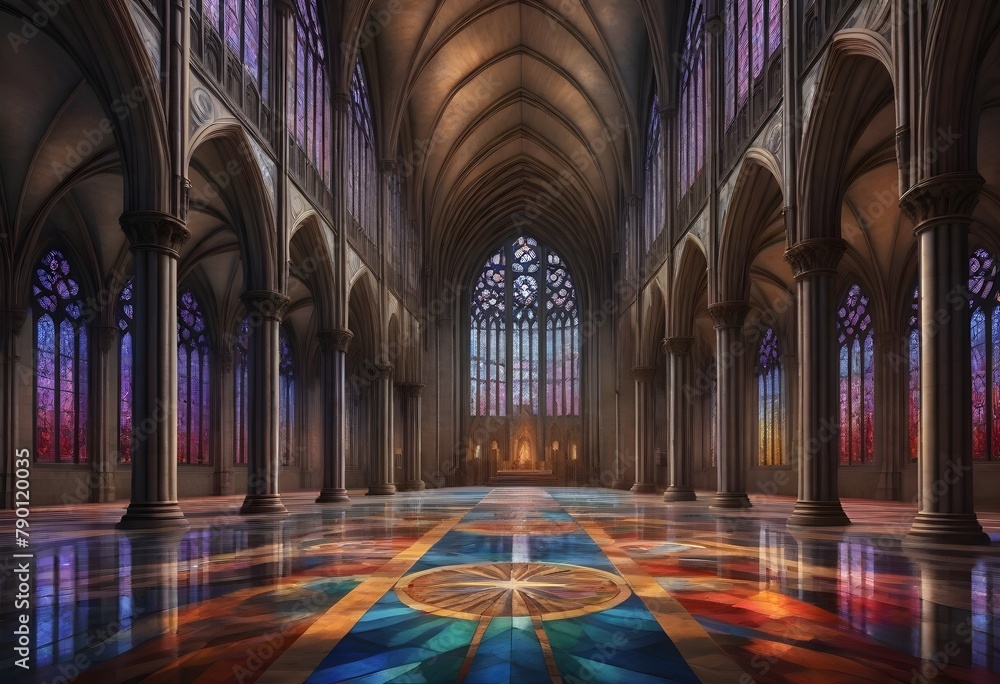 Digital painting an intricate 8k gothic cathedral  (21)