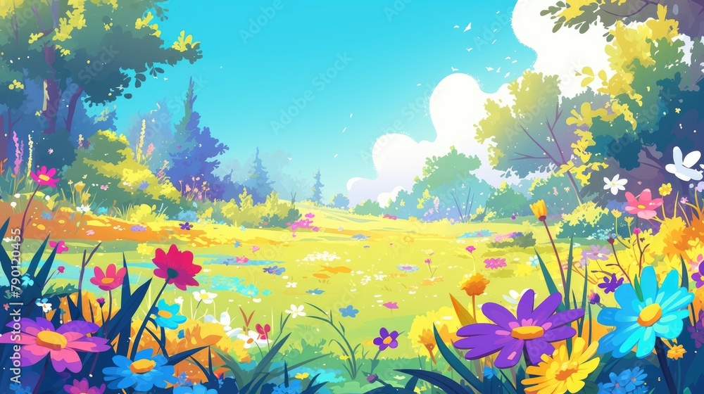 Enhance the picture by adding vibrant floral hues in this educational preschool game for children Let s complete the scene