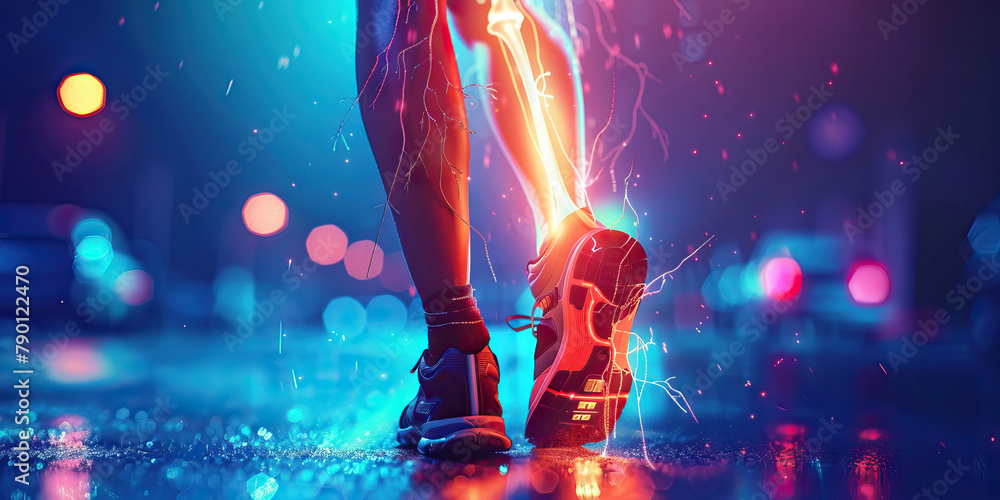 Shin Splint Strain: The Leg Pain and Swelling - Visualize a person holding their shin, with highlighted pain and swelling Shin Splint Strain: The Leg Pain and Swelling - Visualize a person holding their shin, with highlighted pain and swelling