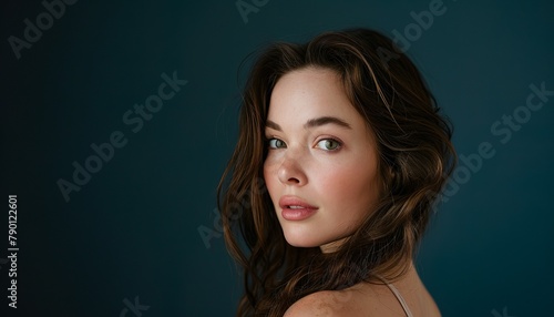 Attractive Woman with Wavy Hair