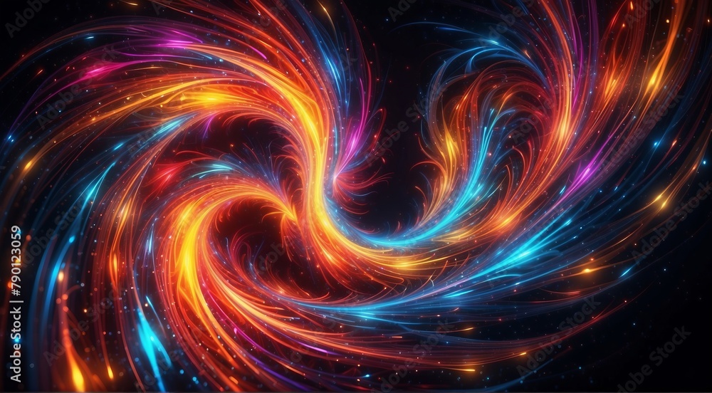 Abstract background with glowing neon lines Abstract background with glowing neon lines