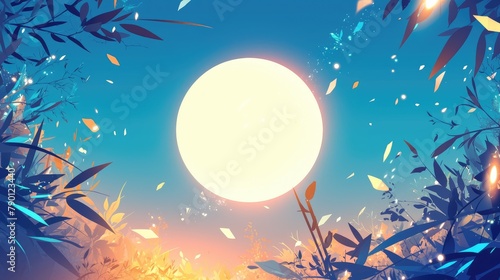 Celebrate Father s Day with a stunning greeting card backdrop or banner featuring a moonlit theme Happy Father s Day photo