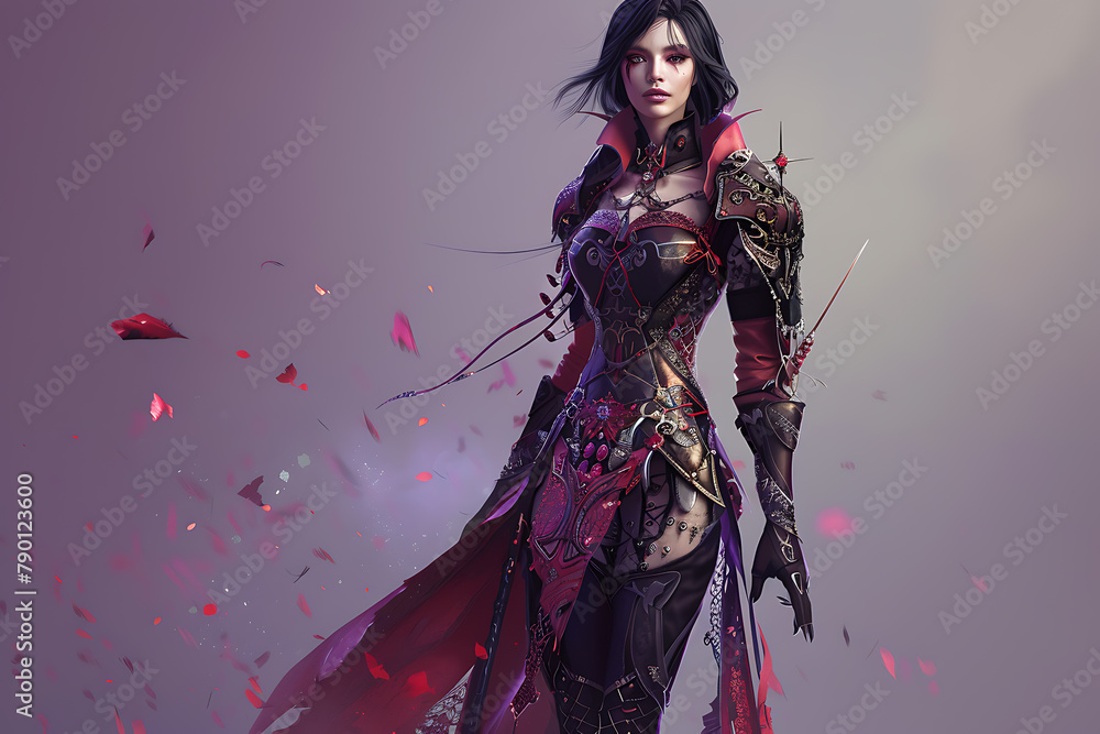 Stylish fantasy character in full body, depicted in captivating cartoon style attire, perfect for whimsical design projects. Stylish fantasy character in full body, depicted in captivating cartoon style attire, perfect for whimsical design projects.