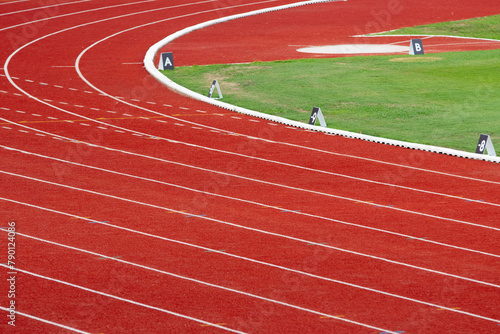 Background scene running field in the stadium.