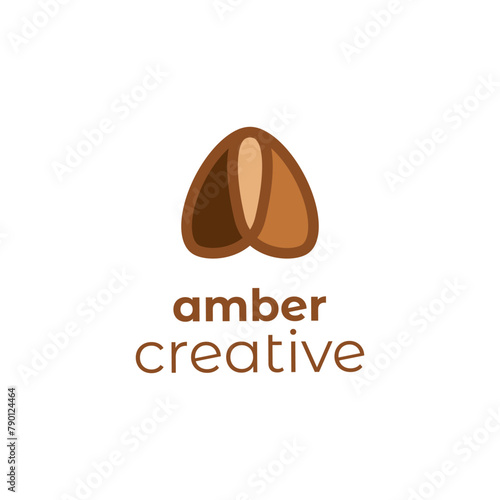 Vector amber diamond logo illustration design